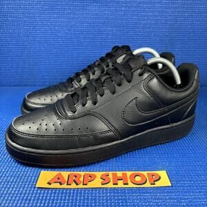 🔴 NIKE COURT VISION LOW Men`s Size 10 Black Casual Walking Shoes DH2987-002